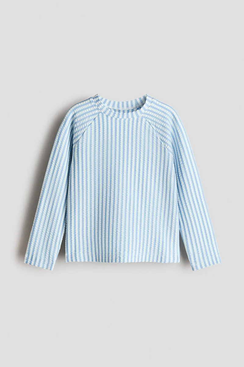 H&M UPF 50 textured swim top